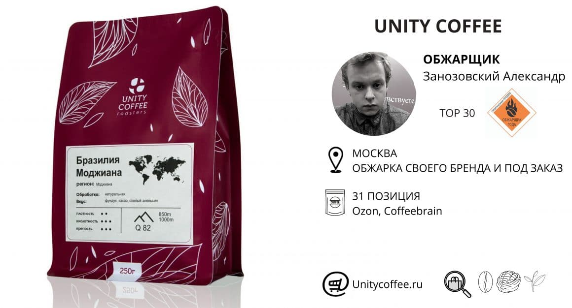Unity coffee обжарщик года