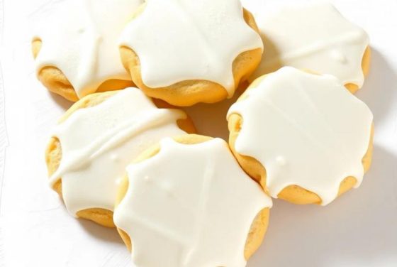 Печнье с белой глазурью